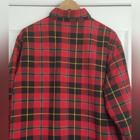 Country Touch Men's Sportswear Shirt Jacket Lined Red Plaid Size Large  16 - Picture 6 of 11